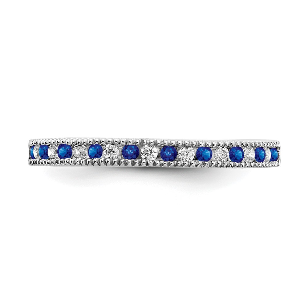 14k White Gold Sapphire and Diamond Band (RM7245-SA-011-WA)