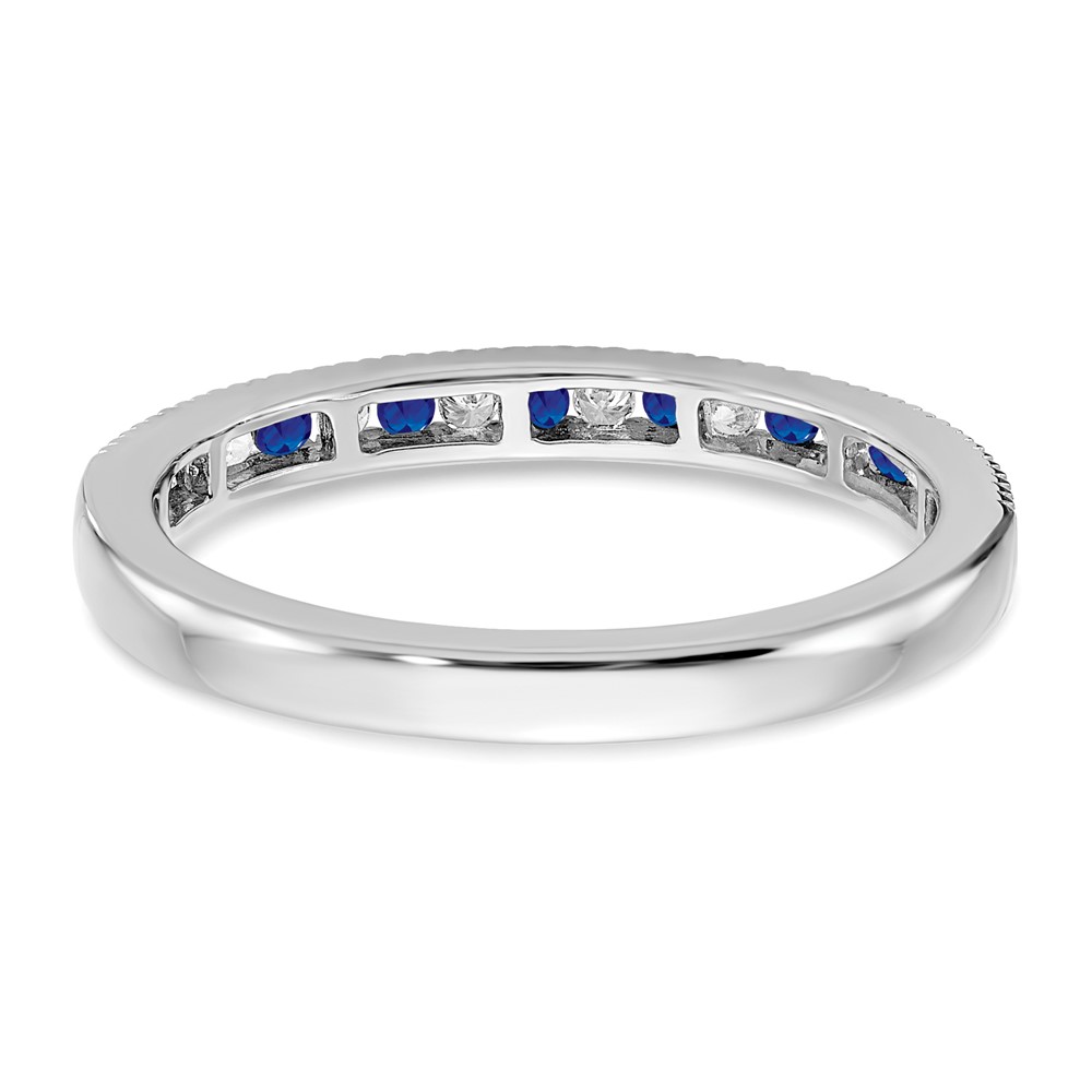 14k White Gold Sapphire and Diamond Band (RM7245-SA-011-WA)