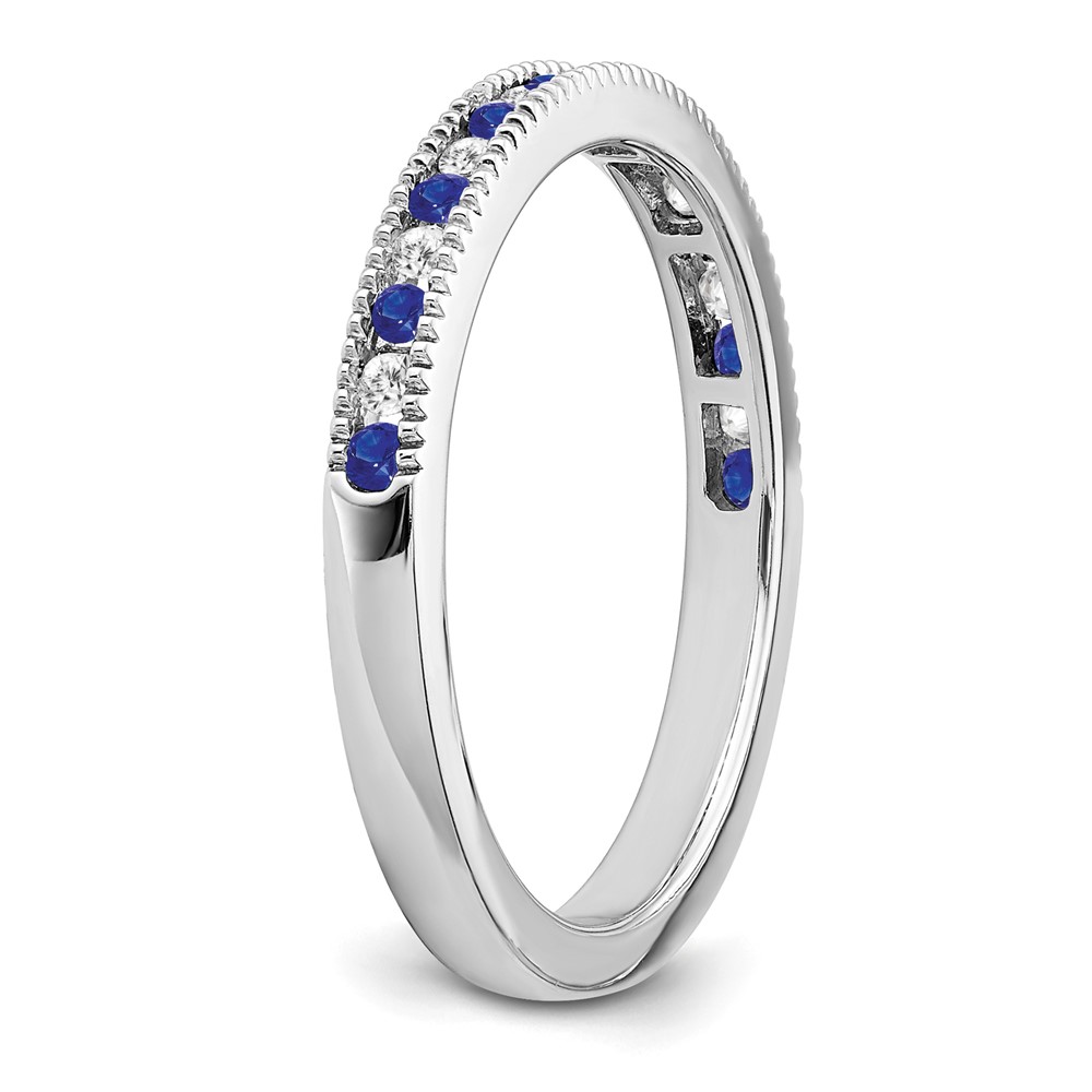 14k White Gold Sapphire and Diamond Band (RM7245-SA-011-WA)