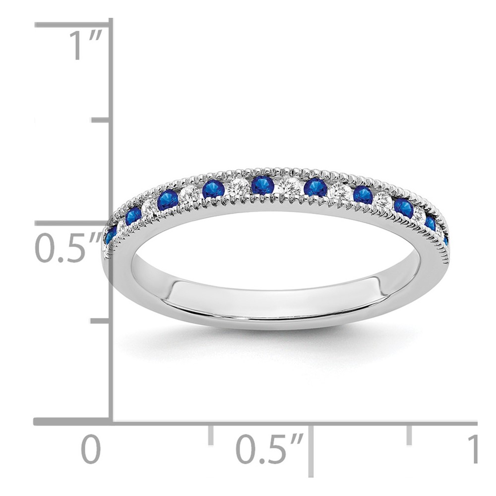 14k White Gold Sapphire and Diamond Band (RM7245-SA-011-WA)