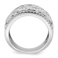 14K White Gold 1.25 Carat Lab Grown Diamond VS+ F+ Complete Fashion Band view 2