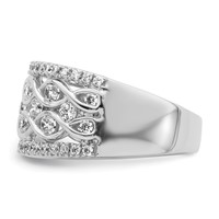 14K White Gold 1.25 Carat Lab Grown Diamond VS+ F+ Complete Fashion Band view 3