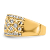 14K Yellow Gold 1.25 Carat Lab Grown Diamond VS+ F+ Complete Fashion Band view 3