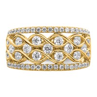 14K Yellow Gold 1.25 Carat Lab Grown Diamond VS+ F+ Complete Fashion Band view 4