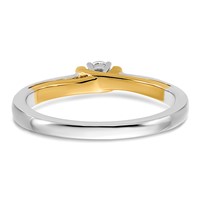 14K Two-tone 0.12 Carat Lab Grown Diamond VS SI+ G+ Complete Petite Engagement Ring view 5