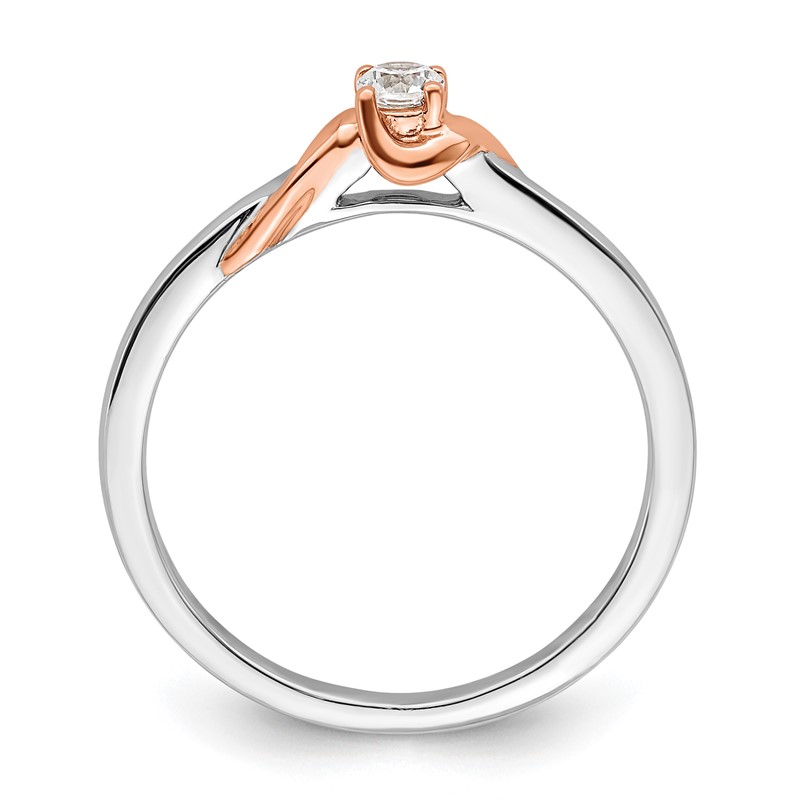 14K Two-Tone First Promise Lab Grown VS/SI+ G+ Dia Petite Engagement Ring