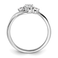 14K White Gold 0.33 Carat Lab Grown Diamond VS SI+ G+ Complete Petite Engagement Ring view 2