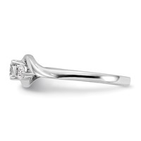 14K White Gold 0.33 Carat Lab Grown Diamond VS SI+ G+ Complete Petite Engagement Ring view 3
