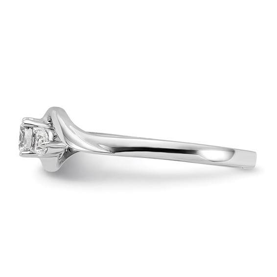 14k White Gold 1/3 carat Lab Grown Diamond VS/SI+ G+ Complete Petite Engagement Ring