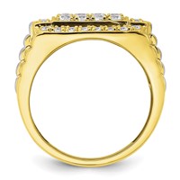 IBGoodman 10K Two-Tone 1.38 Carat Lab Grown Diamond VS SI+ G+ Men's Ring view 2