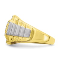 IBGoodman 10K Two-Tone 1.38 Carat Lab Grown Diamond VS SI+ G+ Men's Ring view 3