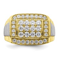 IBGoodman 10K Two-Tone 1.38 Carat Lab Grown Diamond VS SI+ G+ Men's Ring view 4