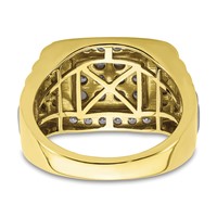 IBGoodman 10K Two-Tone 1.38 Carat Lab Grown Diamond VS SI+ G+ Men's Ring view 5