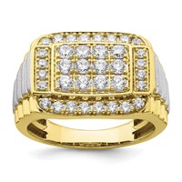 IBGoodman 10K Two-Tone 1.38 Carat Lab Grown Diamond VS SI+ G+ Men's Ring view 1