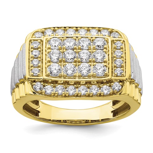 IBGoodman 10K Two-Tone 1.38 Carat Lab Grown Diamond VS SI+ G+ Men's Ring