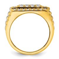 IBGoodman 14K Two-Tone 1.38 Carat Lab Grown Diamond VS SI+ G+ Men's Ring view 2