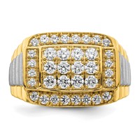 IBGoodman 14K Two-Tone 1.38 Carat Lab Grown Diamond VS SI+ G+ Men's Ring view 4