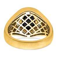 IBGoodman 14K Yellow Gold 0.25 Carat Lab Grown Diamond VS SI+ G+ and Oval Onyx Men's Ring view 5