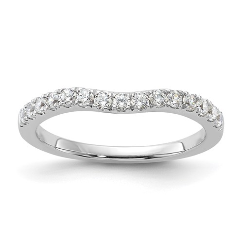 Sterling Silver CZ Wedding Band