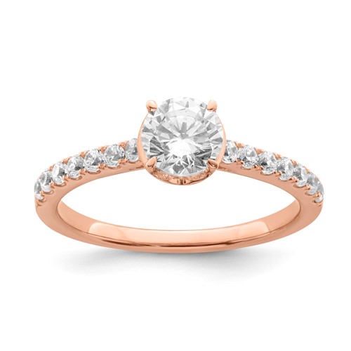 RG Sterling Silver CZ Semi-mount Engagement Ring