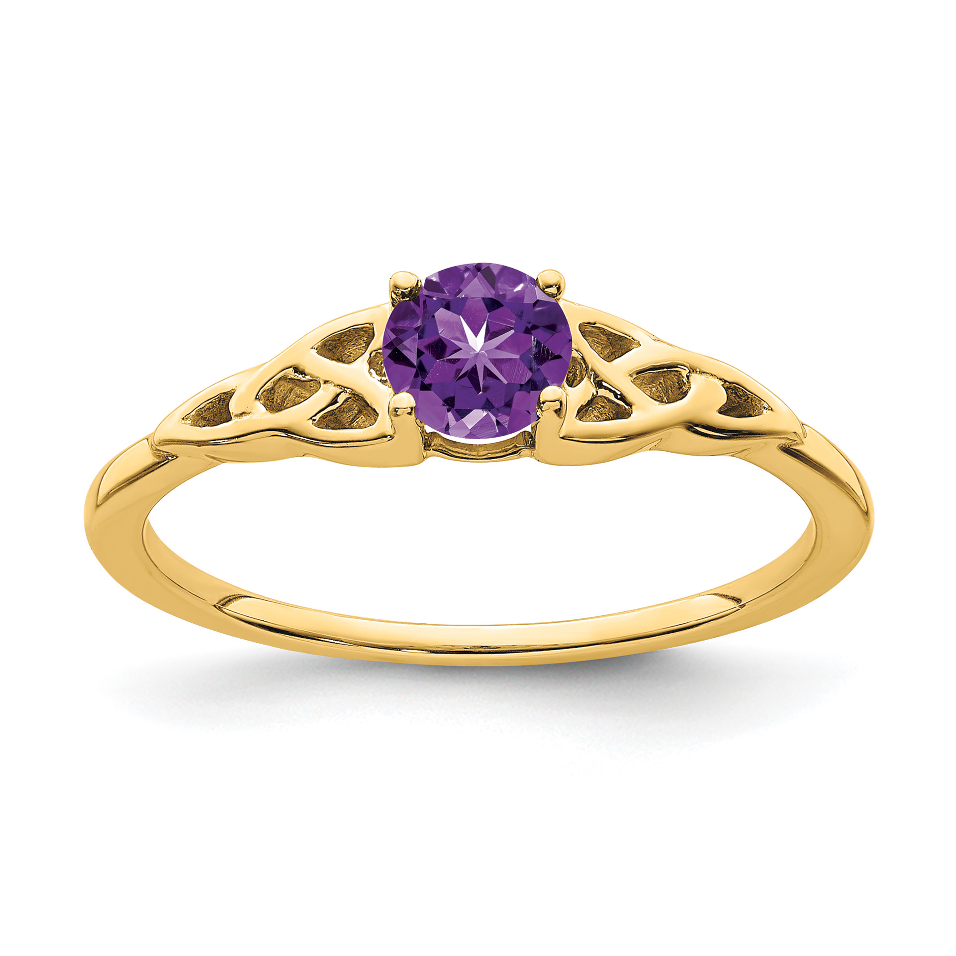 14K Amethyst Celtic Knot Ring (RM7396-AM-Y)