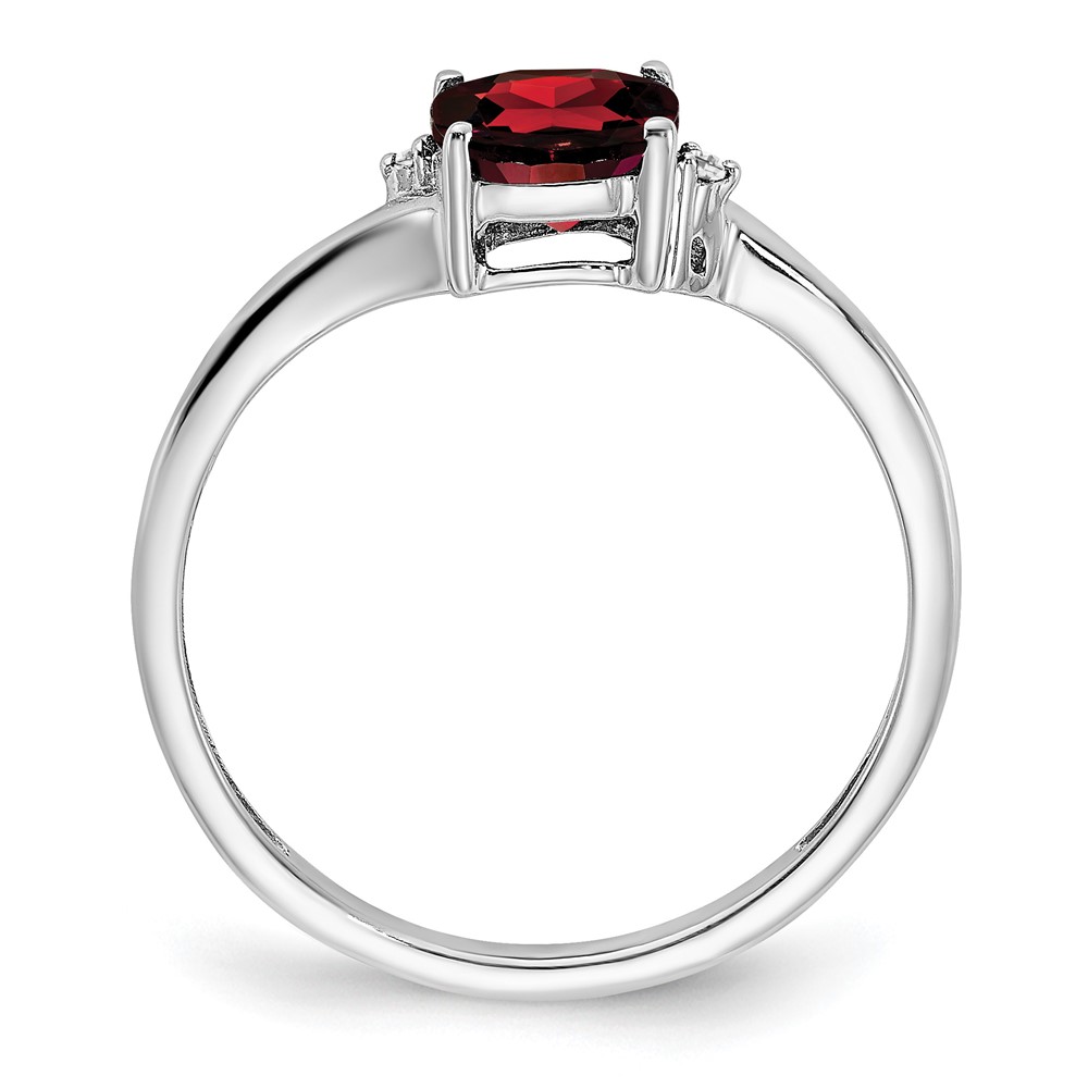 Sterling Silver Rhodium-plated Amethyst and Diamond Ring (RM7404-AM-001-SSA-7)