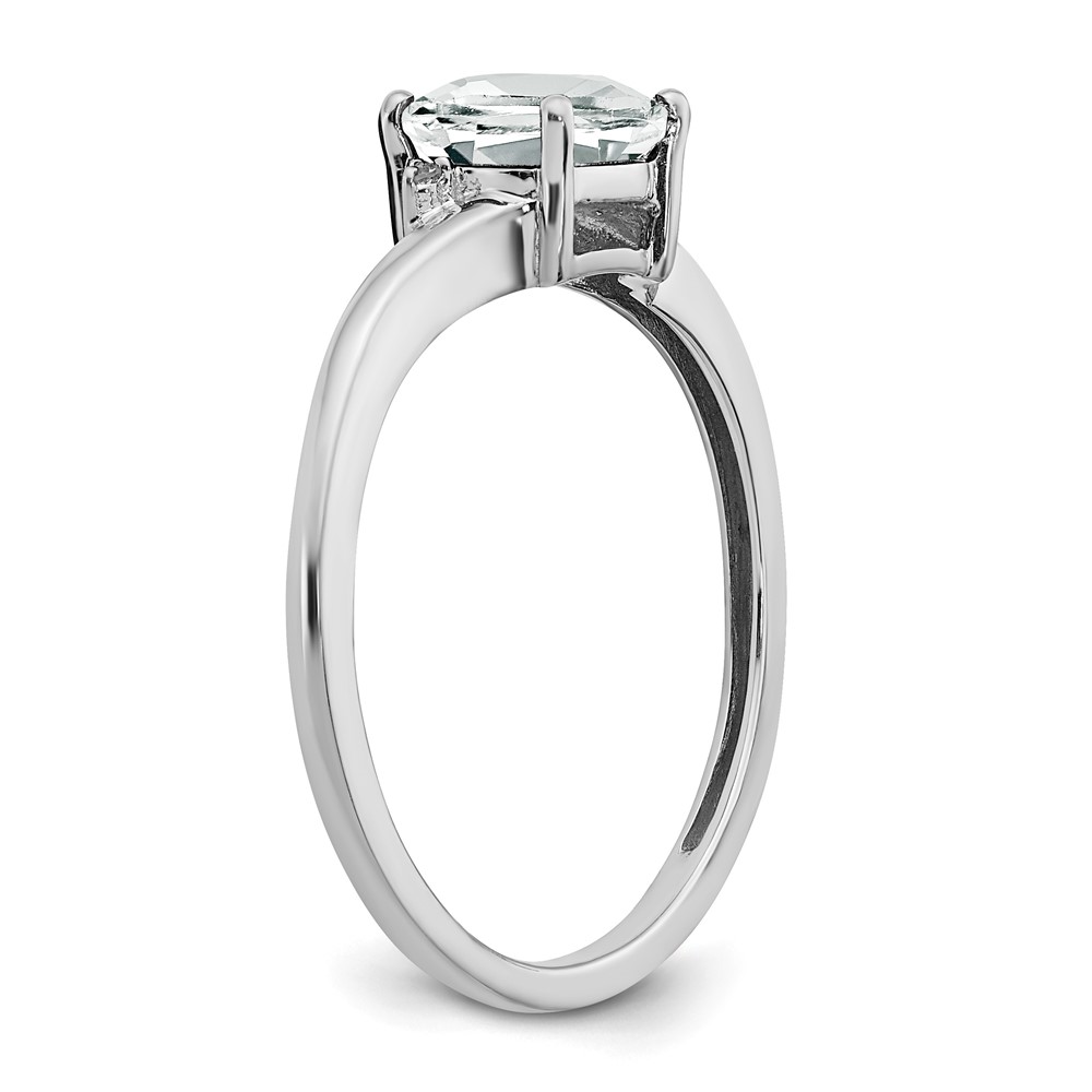 Sterling Silver Rhodium-plated White Topaz and Diamond Ring (RM7404-WT-001-SSA-6)