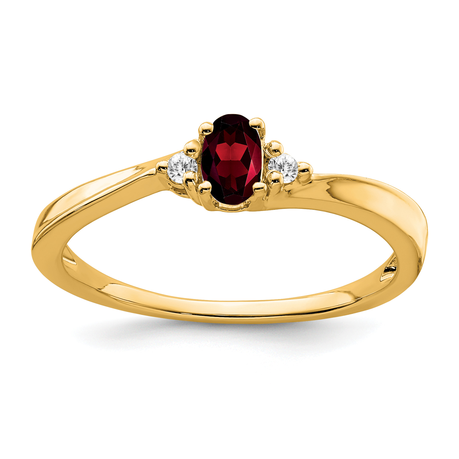 14K Garnet and Diamond Ring (RM7405-GA-004-YA)