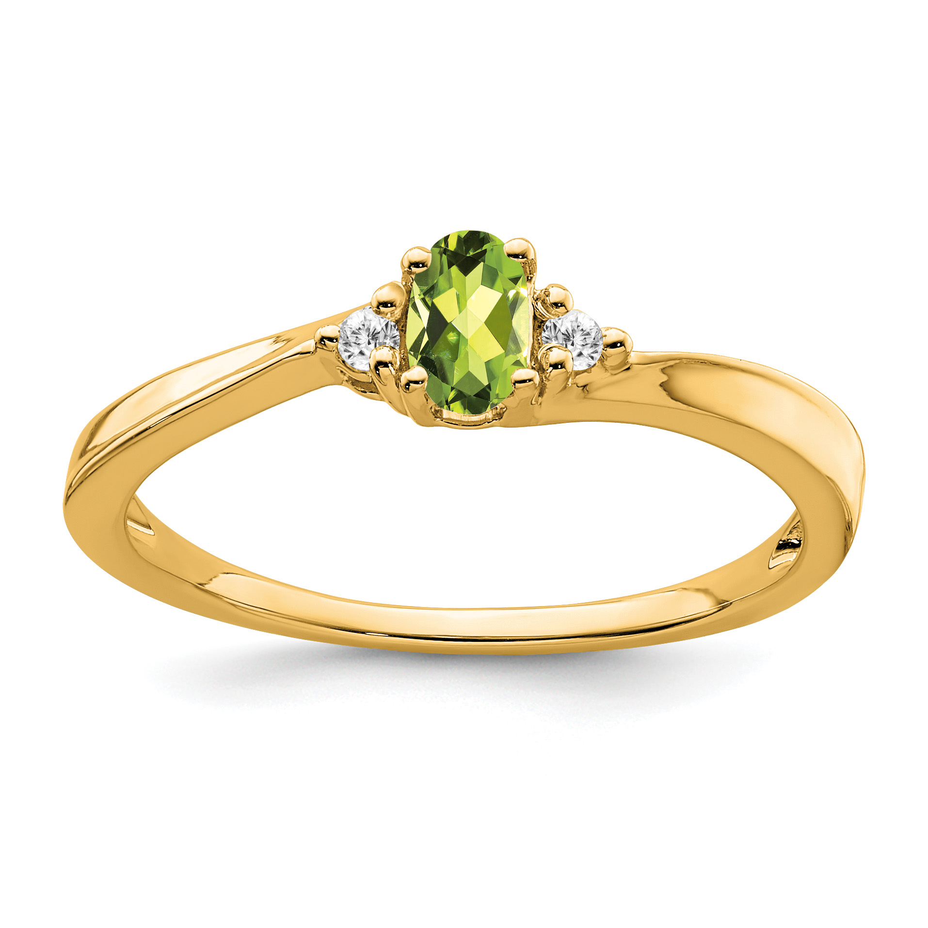 14K Peridot and Diamond Ring (RM7405-PE-004-YA)