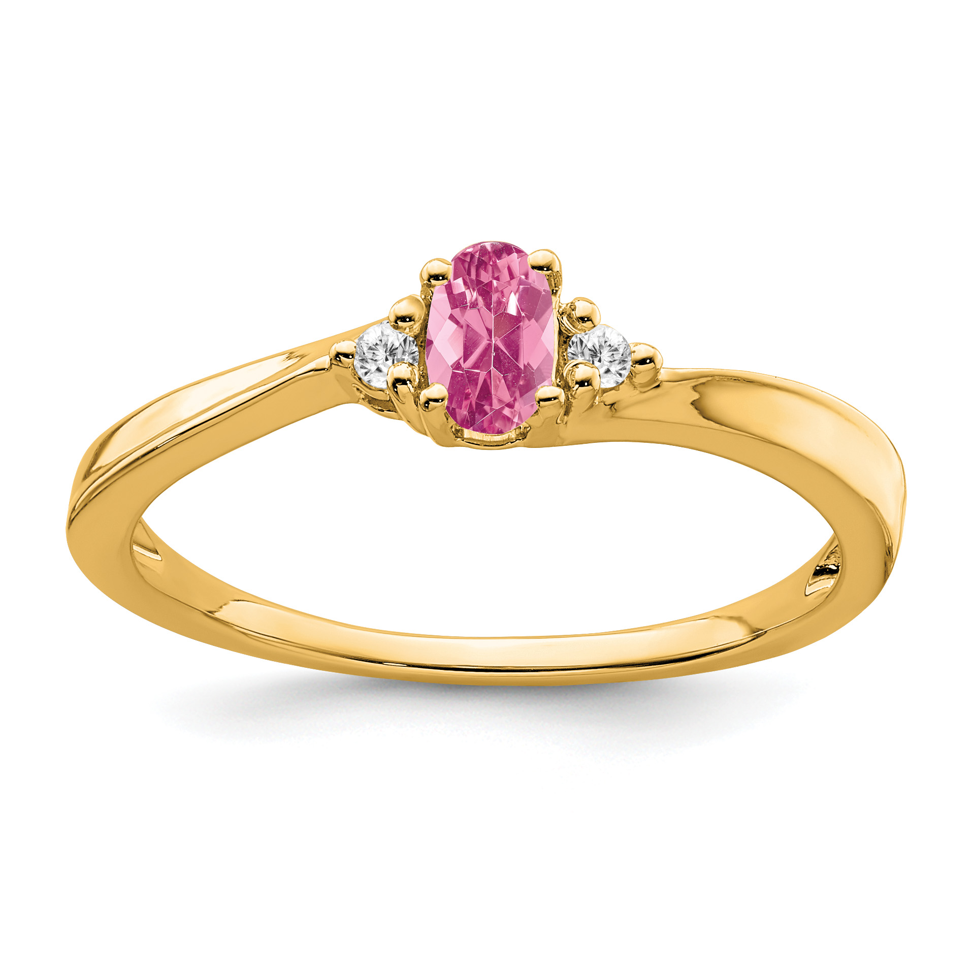 14K Pink Tourmaline and Diamond Ring (RM7405-PT-004-YA)