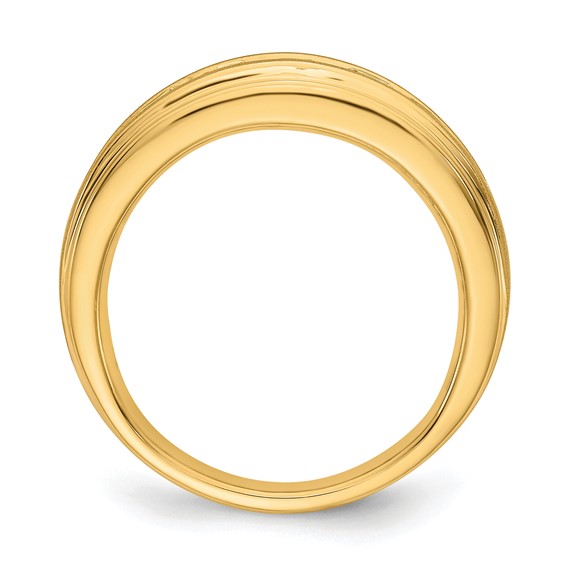 IBGoodman 10k 1 1/2 carat Lab Grown Diamond VS/SI+ G+ Seven Stone Complete Men's Ring