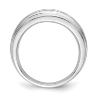 IBGoodman 10K White Gold 1.50 Carat Lab Grown Diamond VS SI+ G+ Seven Stone Complete Men's Ring view 2