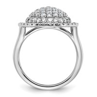 14K White Gold 2.25 Carat Lab Grown Diamond VS SI+ G+ Complete Fashion Ring view 2
