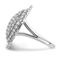 14K White Gold 2.25 Carat Lab Grown Diamond VS SI+ G+ Complete Fashion Ring view 3