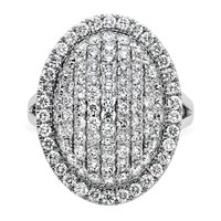 14K White Gold 2.25 Carat Lab Grown Diamond VS SI+ G+ Complete Fashion Ring view 5