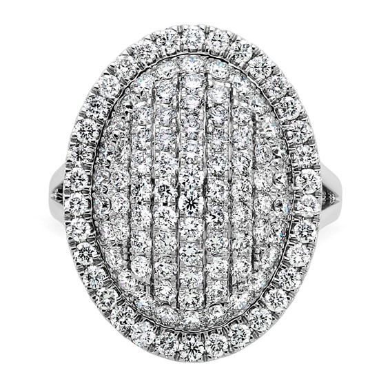 Gold Diamond Cluster Fashion Rings