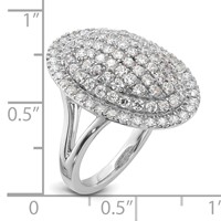 14K White Gold 2.25 Carat Lab Grown Diamond VS SI+ G+ Complete Fashion Ring view 4