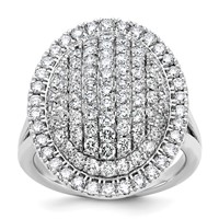 14K White Gold 2.25 Carat Lab Grown Diamond VS SI+ G+ Complete Fashion Ring view 1