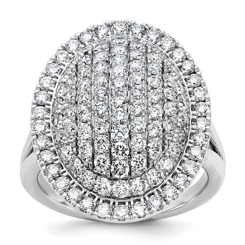 14K White Gold 2.25 Carat Lab Grown Diamond VS SI+ G+ Complete Fashion Ring