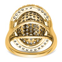 14K Yellow Gold 2.25 Carat Lab Grown Diamond VS SI+ G+ Complete Fashion Ring view 5