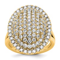 14K Yellow Gold 2.25 Carat Lab Grown Diamond VS SI+ G+ Complete Fashion Ring view 1