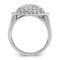 14K White Gold 2 Carat Lab Grown Diamond VS SI+ G+ Complete Fashion Ring view 2