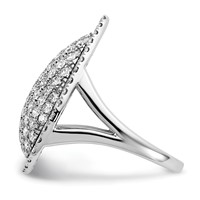 14K White Gold 2 Carat Lab Grown Diamond VS SI+ G+ Complete Fashion Ring view 3