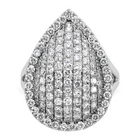 14K White Gold 2 Carat Lab Grown Diamond VS SI+ G+ Complete Fashion Ring view 5