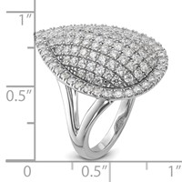 14K White Gold 2 Carat Lab Grown Diamond VS SI+ G+ Complete Fashion Ring view 4