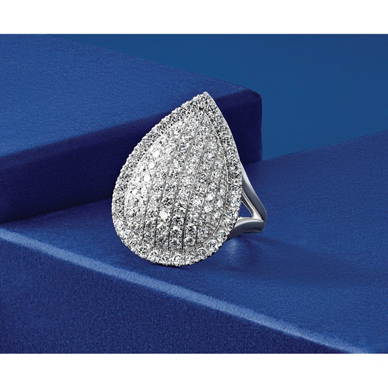 Gold Diamond Cluster Fashion Rings