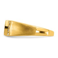 IBGoodman 14K Yellow Gold 0.12 Carat Lab Grown Diamond VS SI+ G+ and Onyx Men's Ring view 3