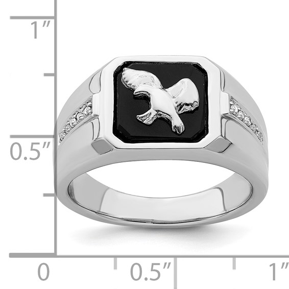 Men's Onyx & Diamond Eagle Rings