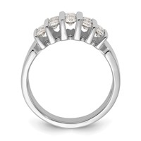 14K White Gold 1 Carat Lab Grown Diamond VS SI+ G+ Complete Fashion Band view 2