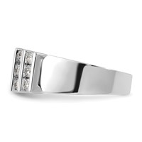 14K White Gold 1 Carat Lab Grown Diamond VS SI+ G+ Complete Fashion Band view 3